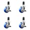 Service Caster 3 Inch 316SS Blue Poly Swivel 1-1/2 Inch Expanding Stem Caster Set Brake SCC SCC-SS316EX20S314-PPUBBLUE-TLB-112-4 - alternate 3